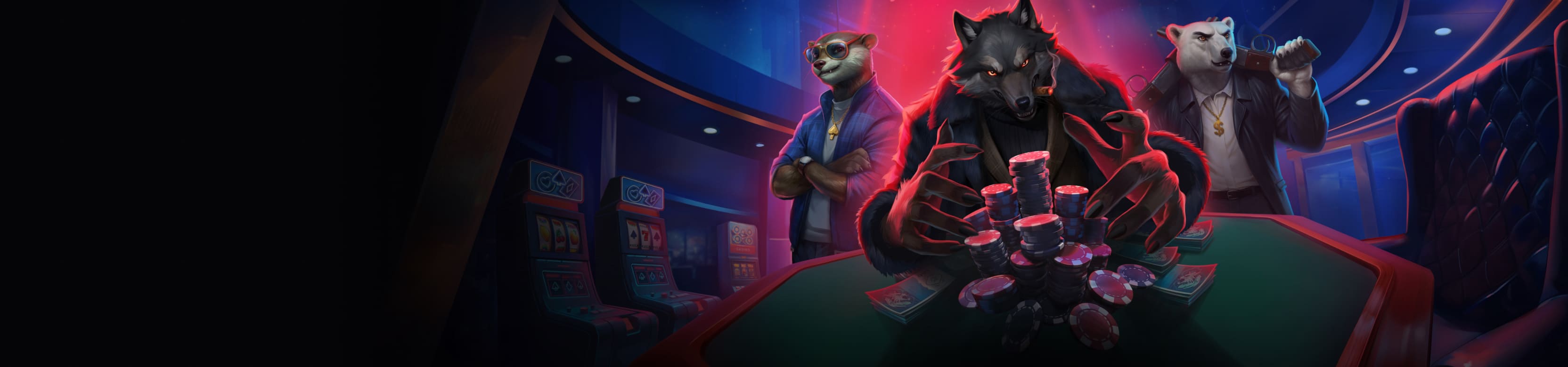WINROLLA Casino Banner mit modernen Casinospielen